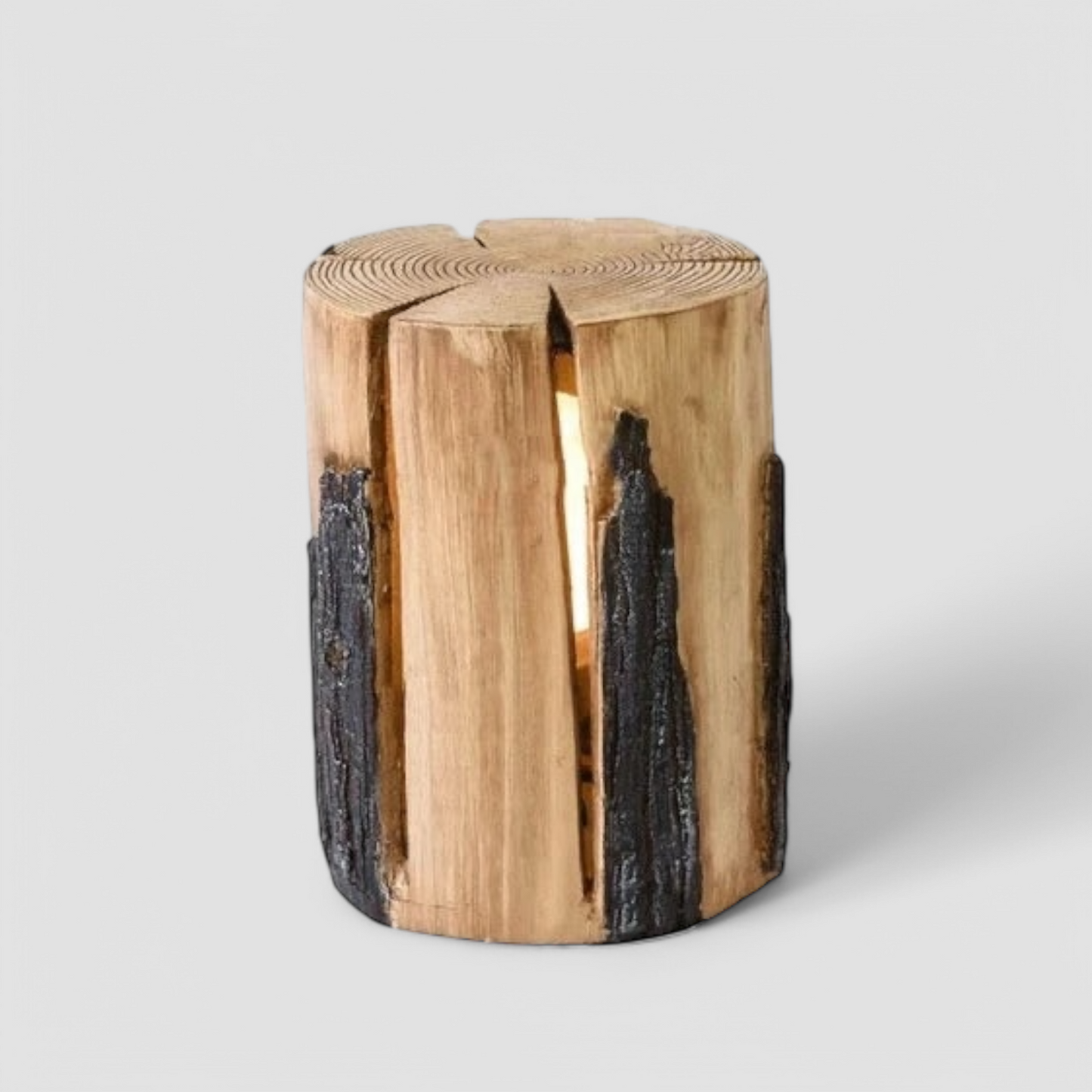 Lampe imitation souche d'arbre LUXEMENT créative