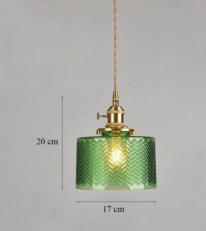 Green glass pendant