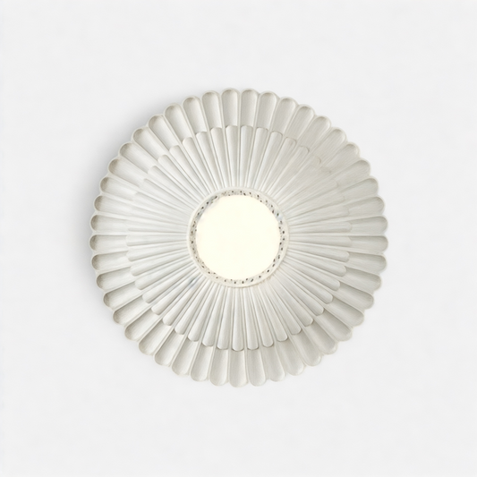 LUXELY milk white french round sconce