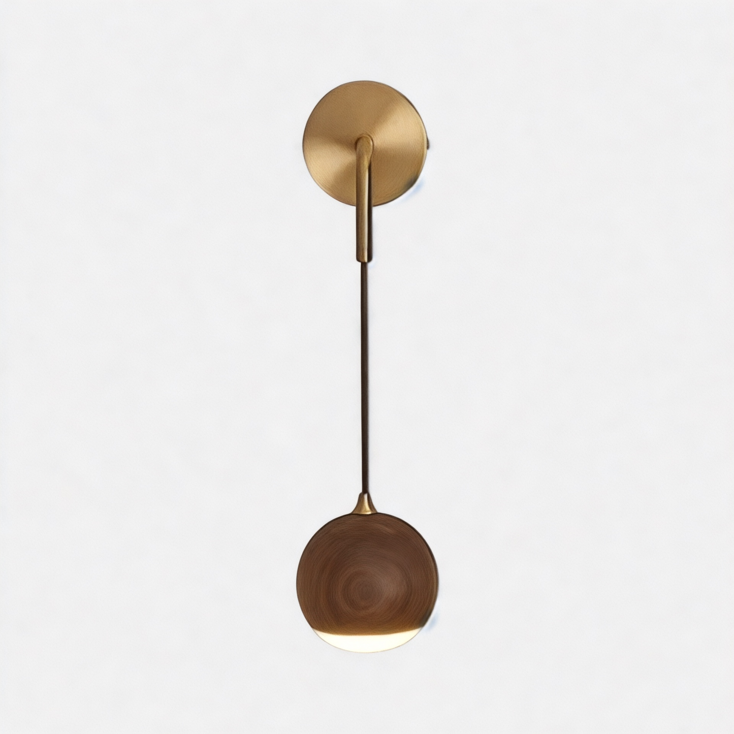 LUXELY walnut wood round ball wall light wabi-sabi modern