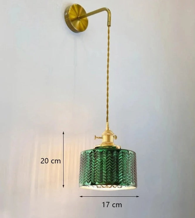 Green glass pendant