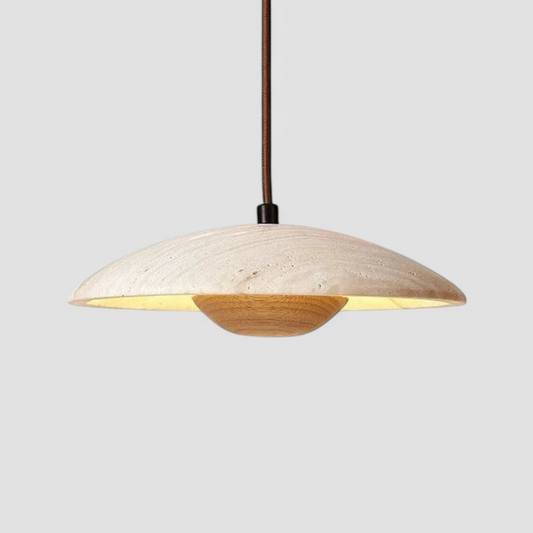 LUXELY LED taklampa för sängbord i wabi-sabi-stil, gräddfärgad