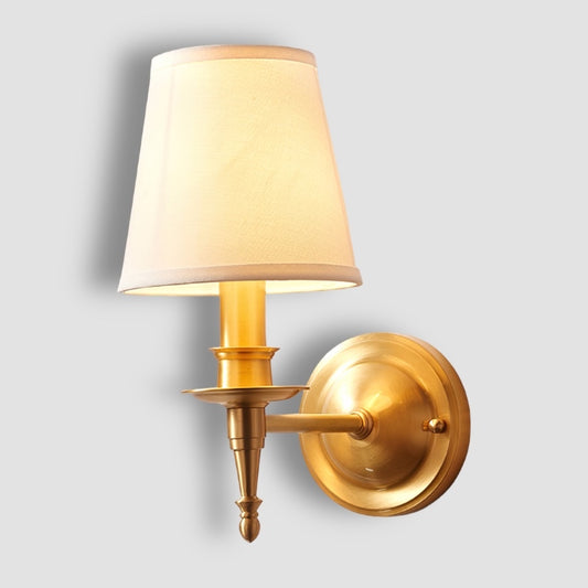 Vintage gyllene vägglampa