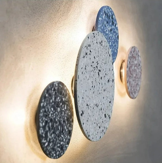 Industrial cement wall lamp