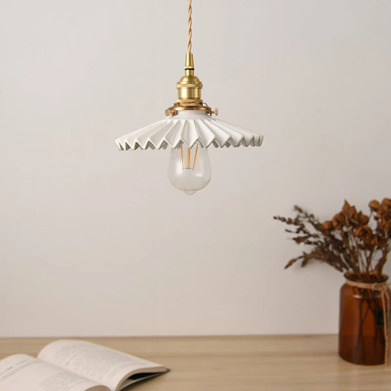 Japanese ceramic pendant light