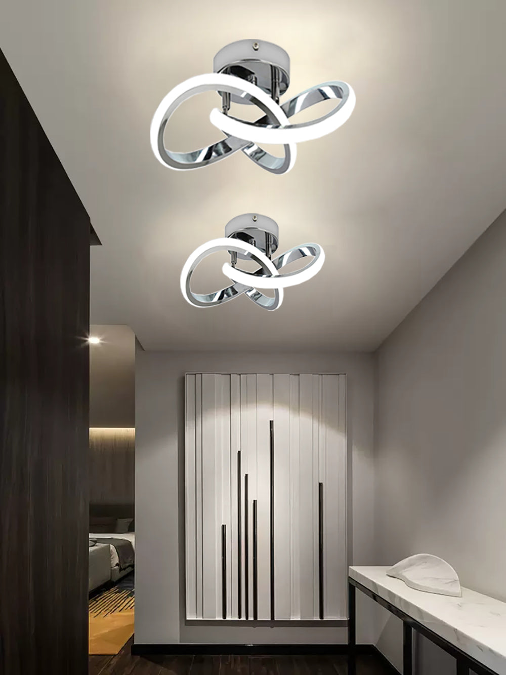 Abstract Shape Led Chandelier