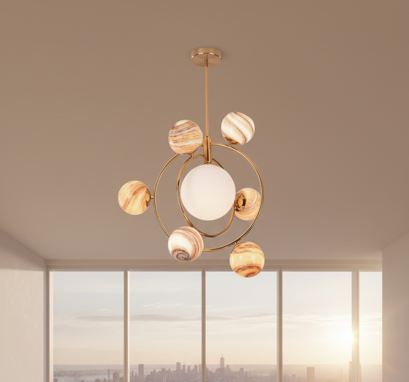 Lustre cosmique de style loft