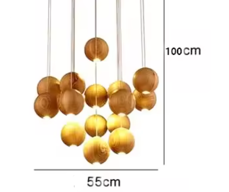 Hänglampa i massivt trä