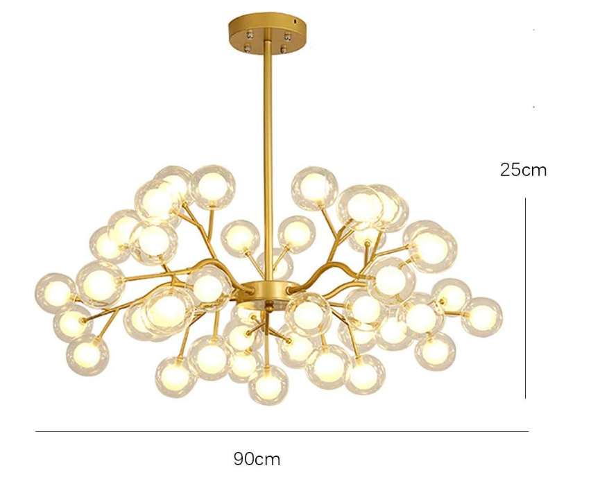 Scandinavische kroonluchter in zwart goud voor restaurants en bars