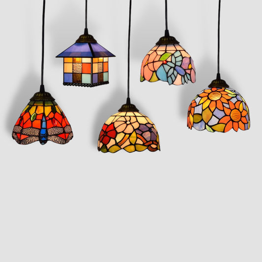 Pendellampa i tiffanyglas