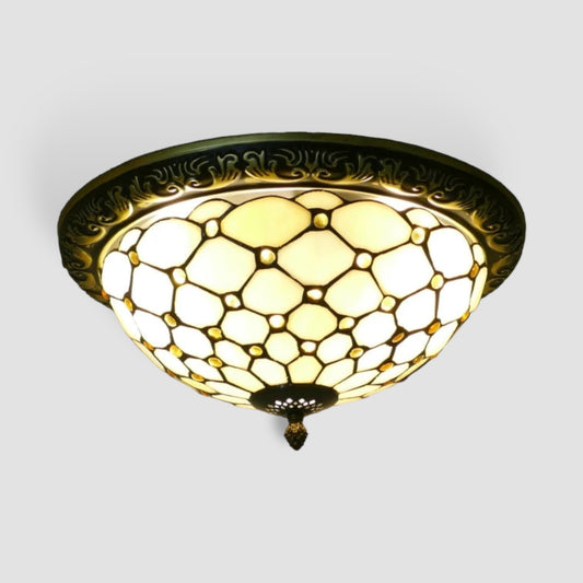 Plafonnier circulaire Tiffany vintage