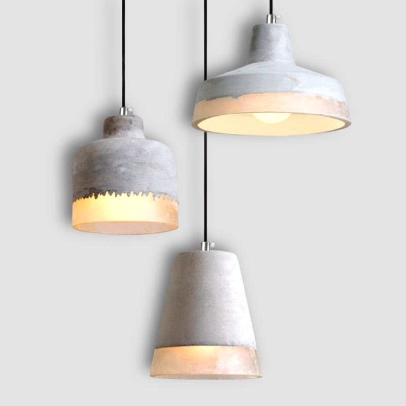 Wabi-Sabi taklampa i cement