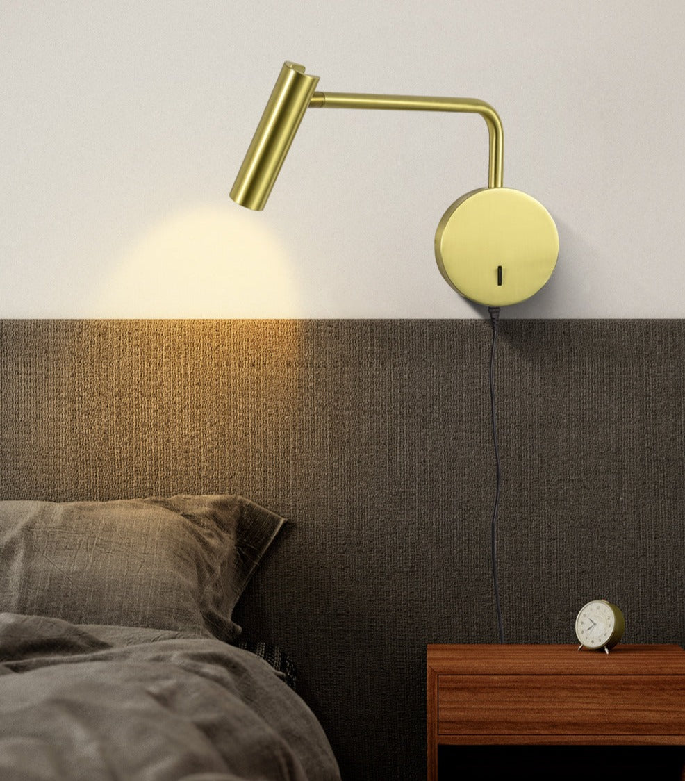 Lampe murale de chevet avec prise