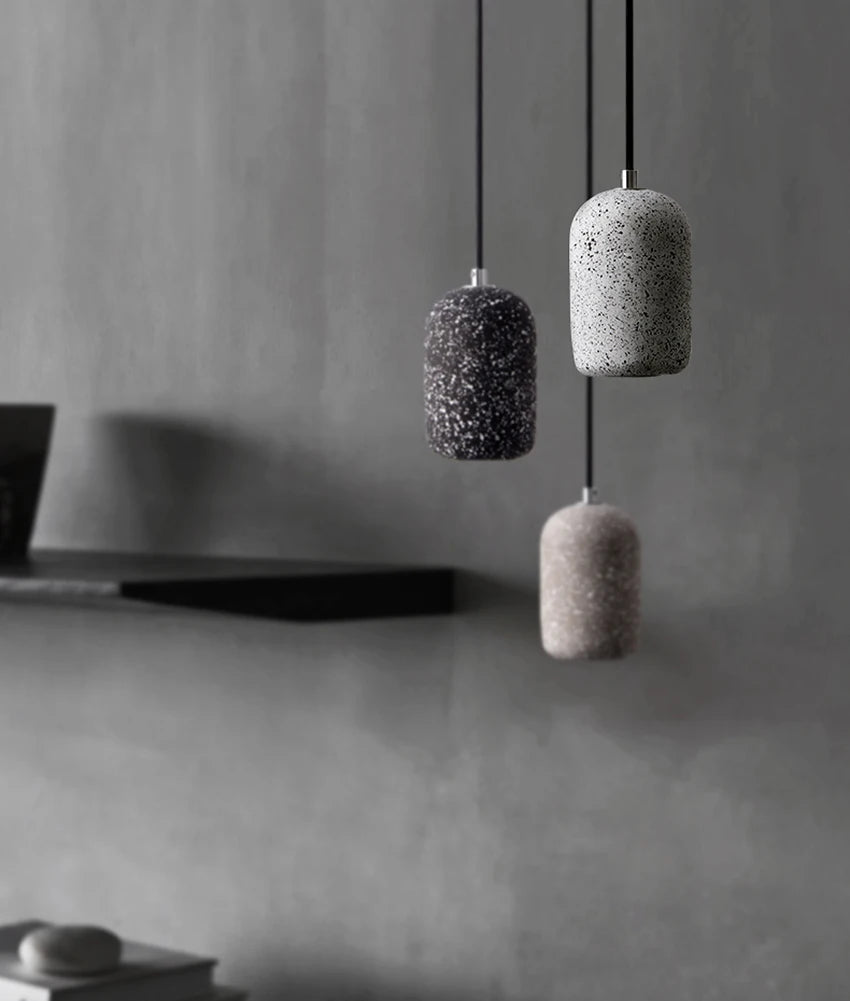 Cement deco pendant light