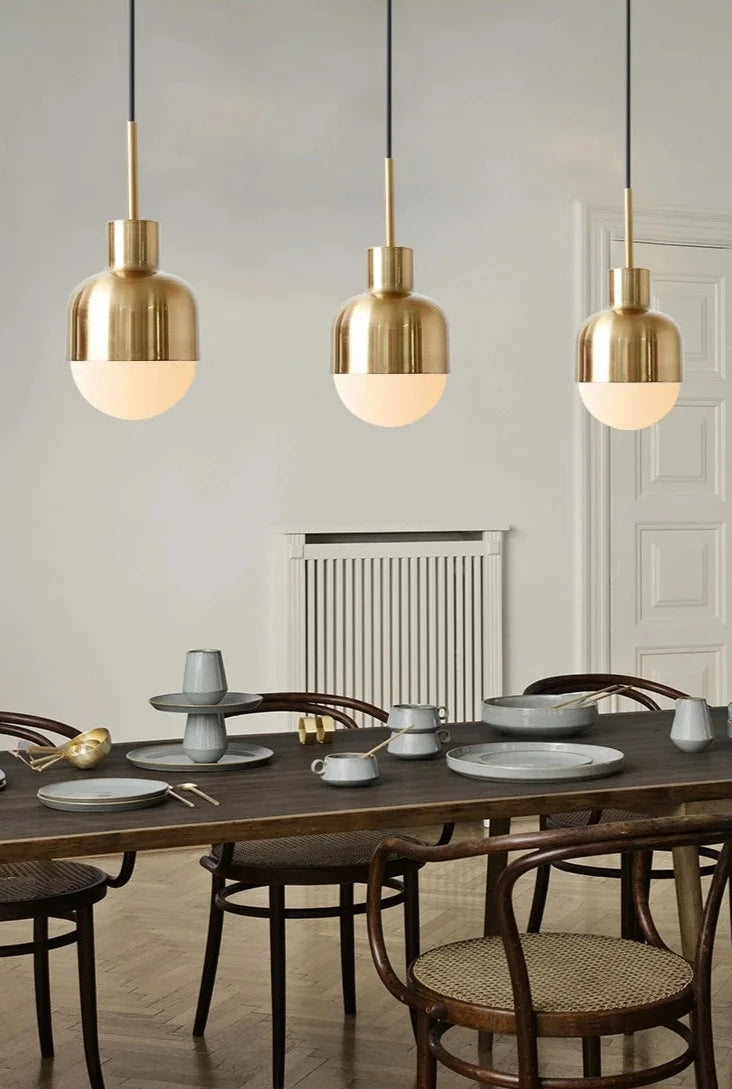 Moderne gouden eetkamerhanger