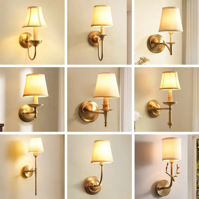 Lámpara de pared de cobre
