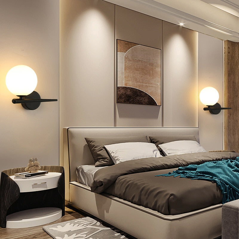 Wandlamp met Scandinavische lamp