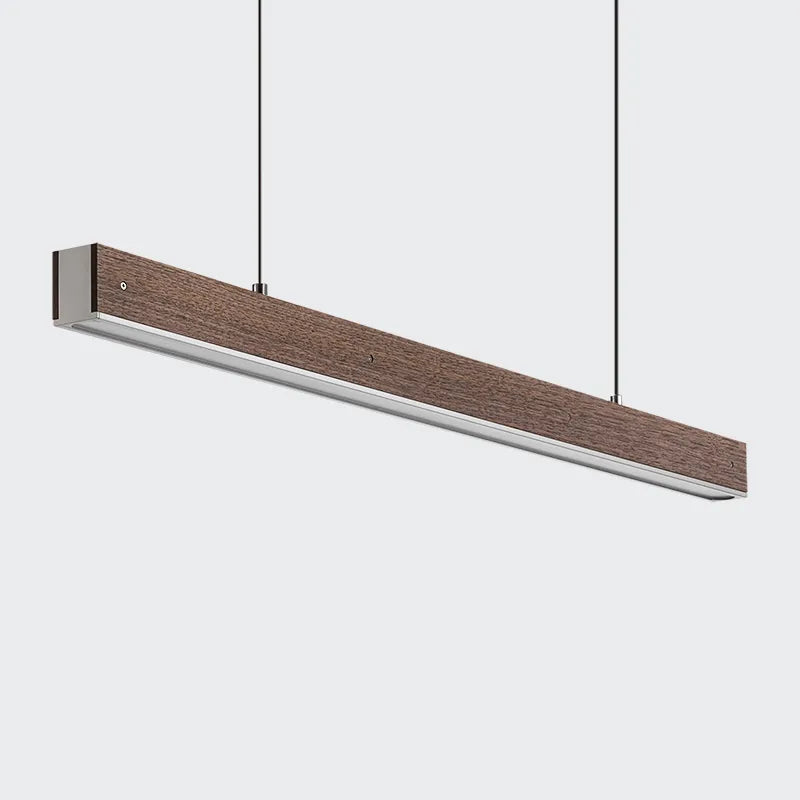 Lámpara colgante larga de madera