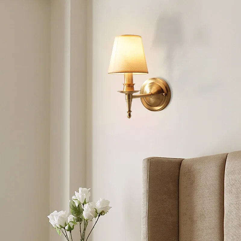 Lámpara de pared de cobre