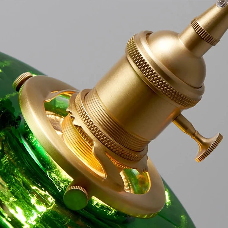 Green glass pendant