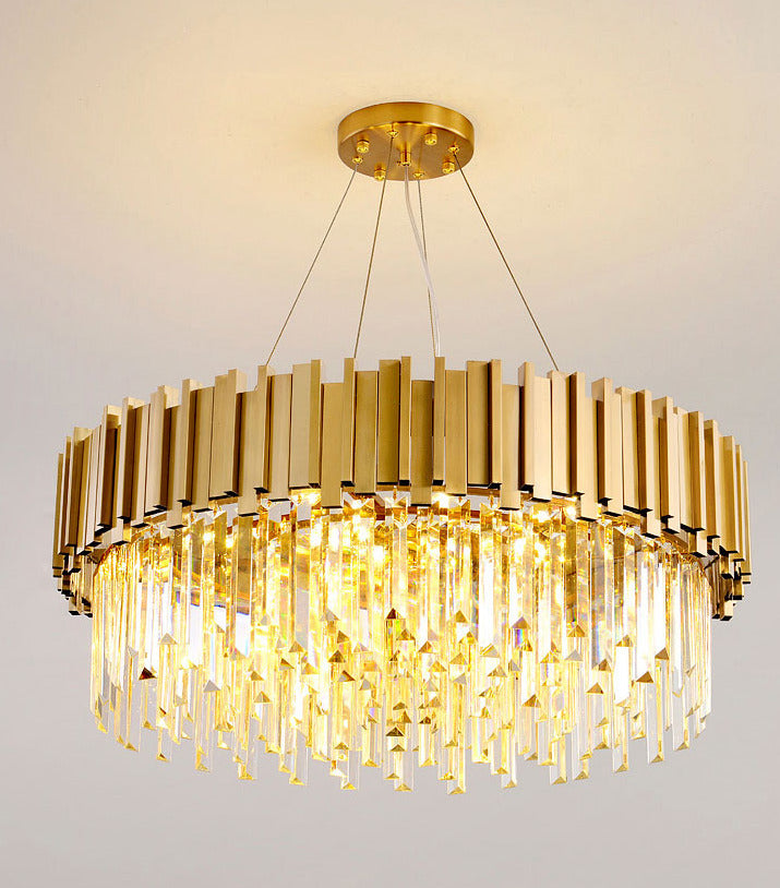 Goldener Kristall-Kronleuchter