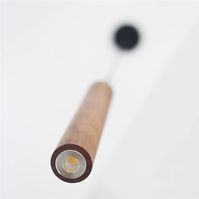 Lámpara colgante de cocina moderna de madera oscura