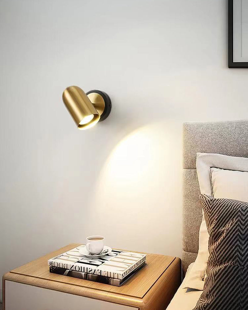 Lampe murale dorée réglable