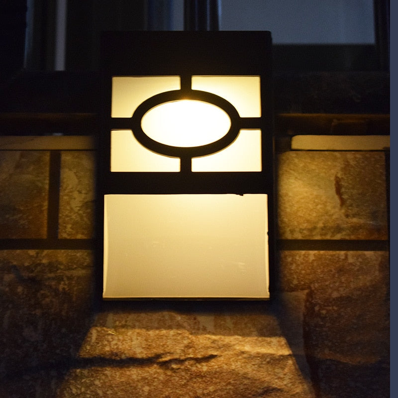 Japanese Solar Outdoor Wall Light