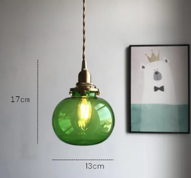Lámpara de cocina moderna con bola de cristal