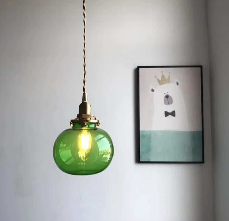 Lámpara de cocina moderna con bola de cristal