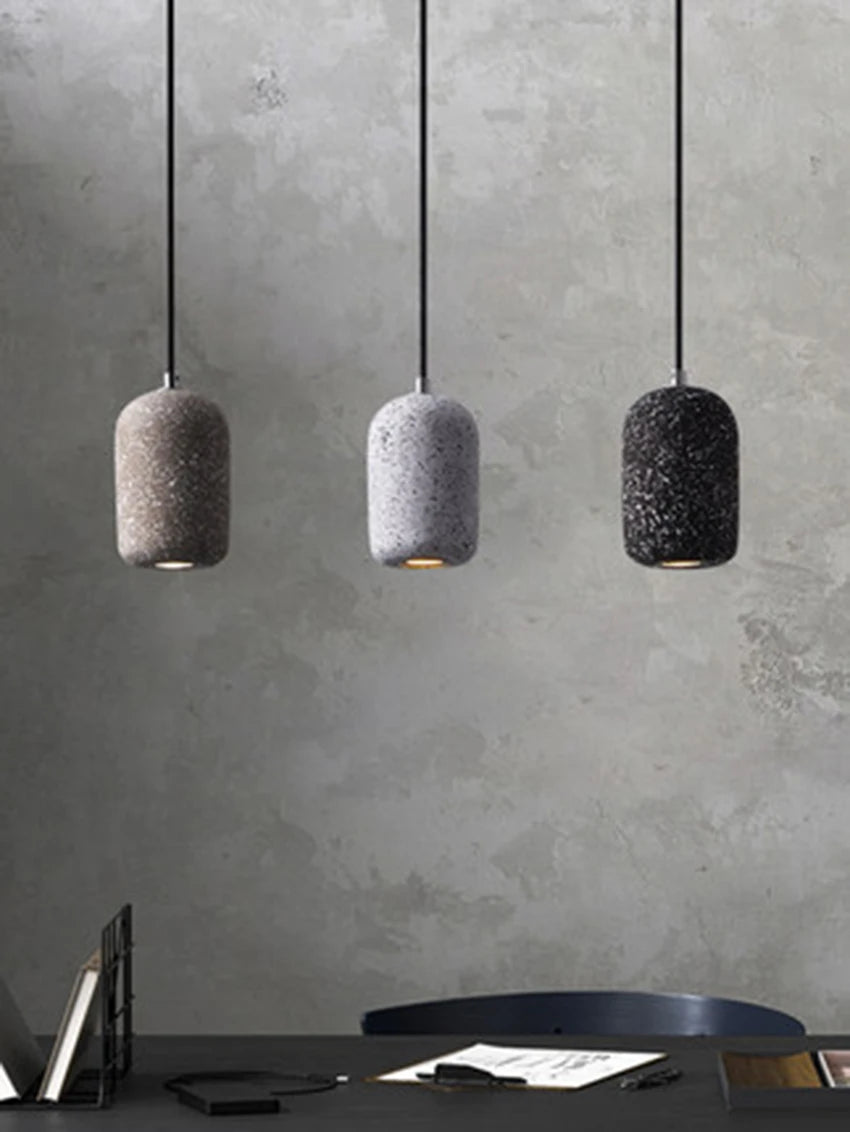 Cement deco pendant light