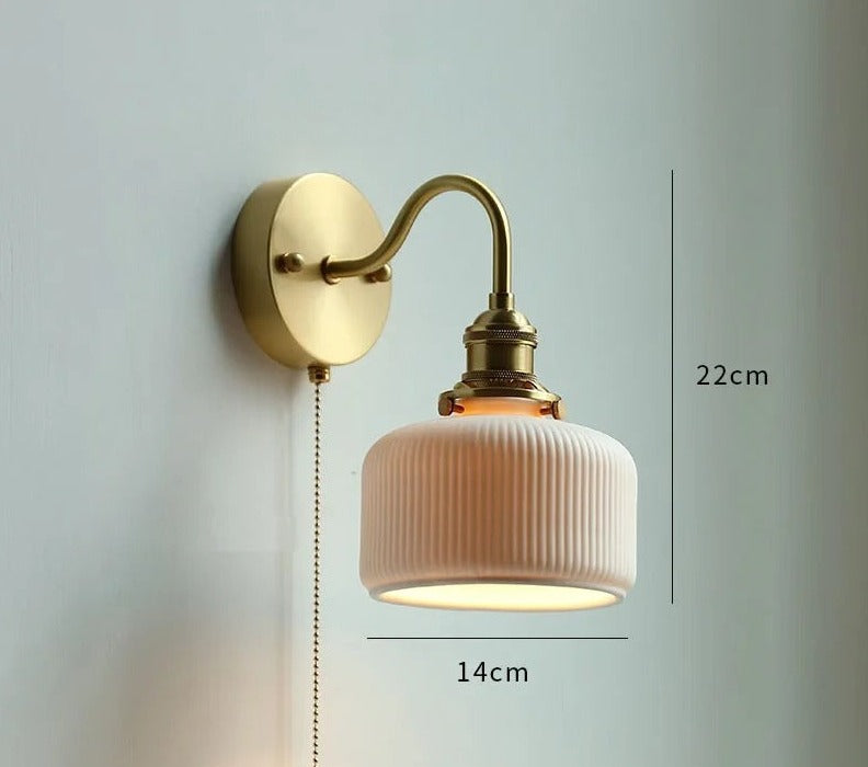 Scandinavische keramische wandlamp