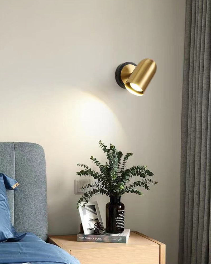 Lampe murale dorée réglable