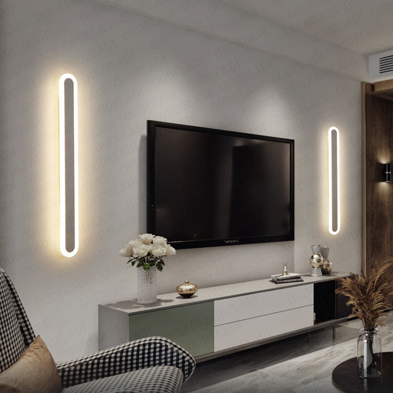 Applique murale minimaliste à diodes électroluminescentes