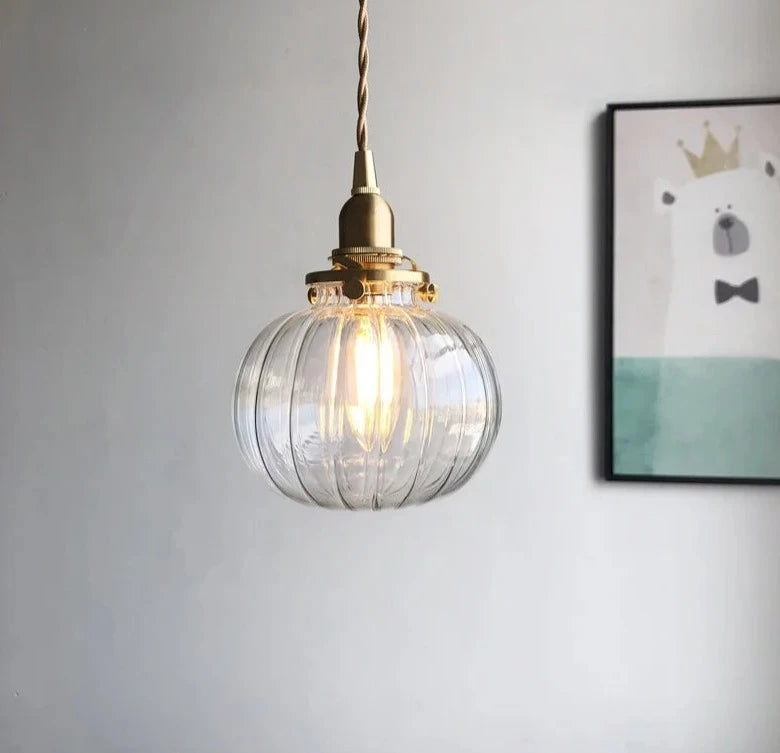 Lámpara de cocina moderna con bola de cristal