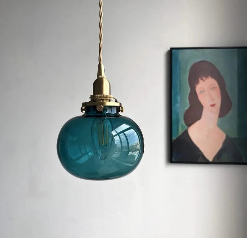 Lámpara de cocina moderna con bola de cristal