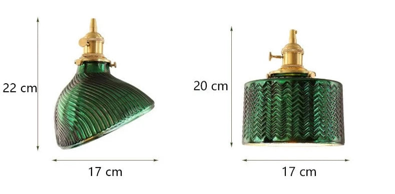 Green glass pendant