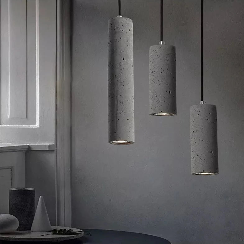 Modern pendellampa i sten