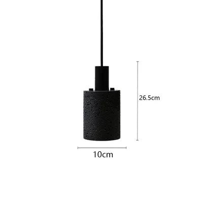 Compact LUXELY terrazzo pendant light, 10cm wide and 26.5cm tall. Modern industrial lighting for bedrooms or hallways.