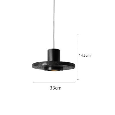 Large LUXELY terrazzo pendant light with 33cm disc diameter. Industrial ceiling fixture for spacious modern interiors.