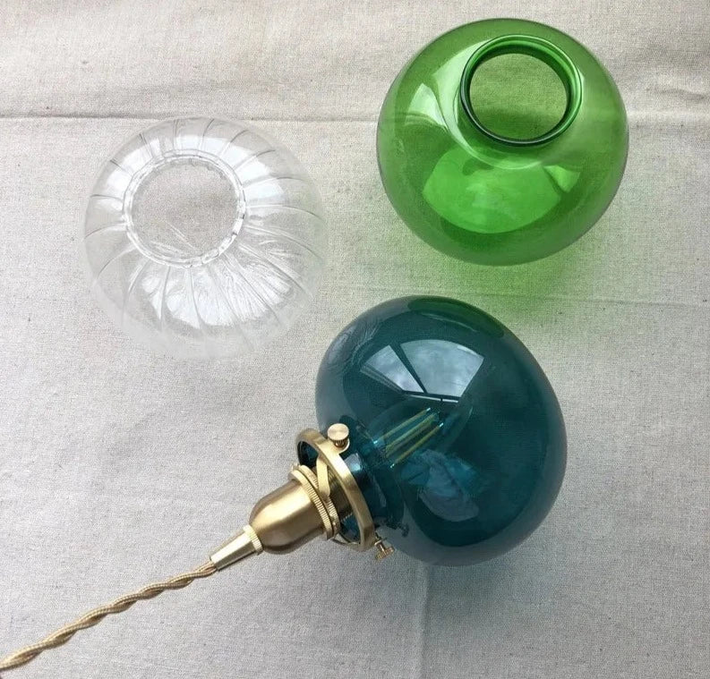 Lámpara de cocina moderna con bola de cristal