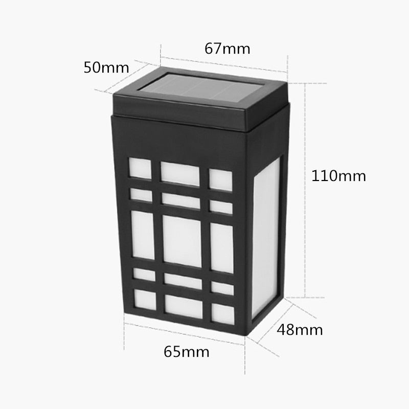 Japanese Solar Outdoor Wall Light