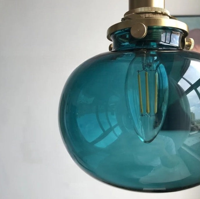 Lámpara de cocina moderna con bola de cristal