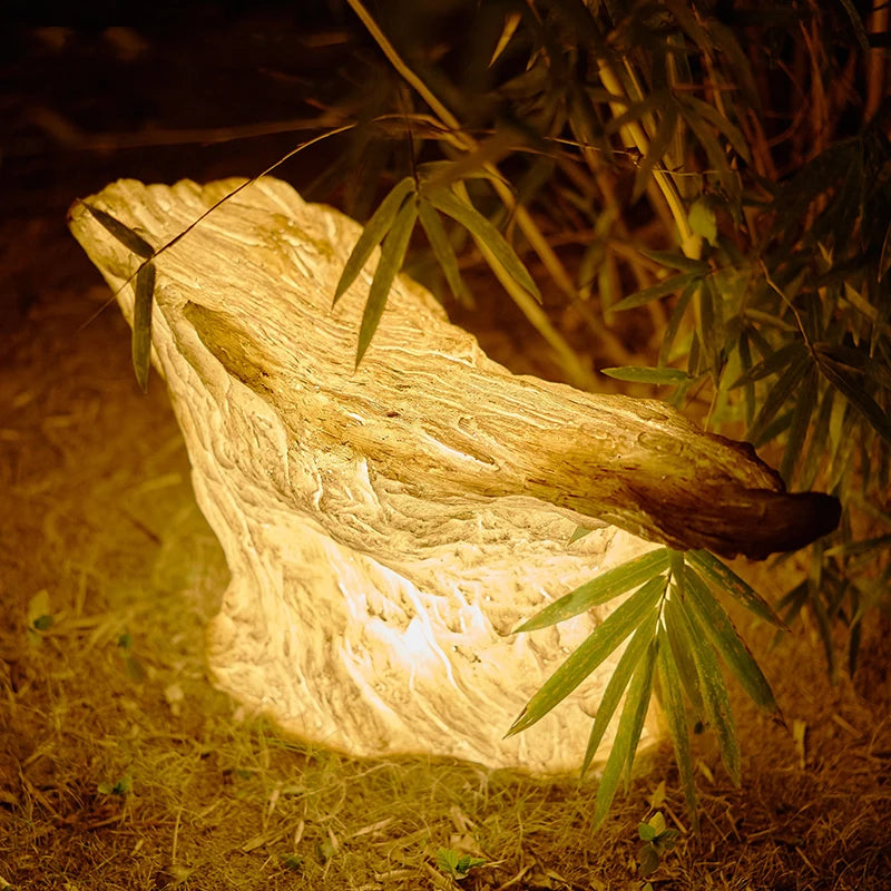 LUXELY villa simulation résine lumière de souche imperméable à l'eau