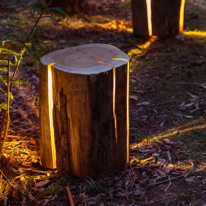 Lampe imitation souche d'arbre LUXEMENT créative