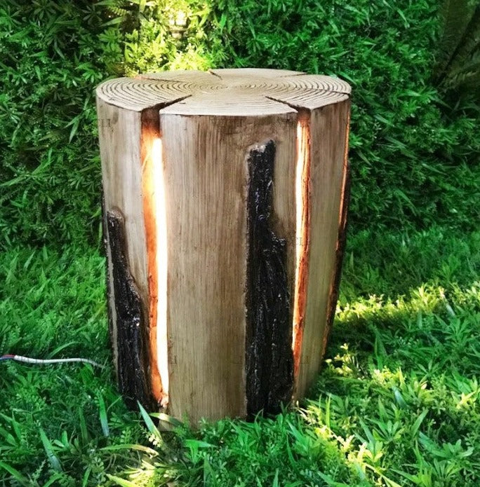 Lampe imitation souche d'arbre LUXEMENT créative