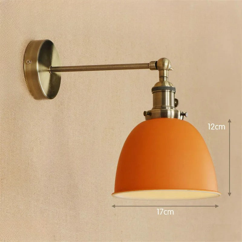 Brass retro wall light