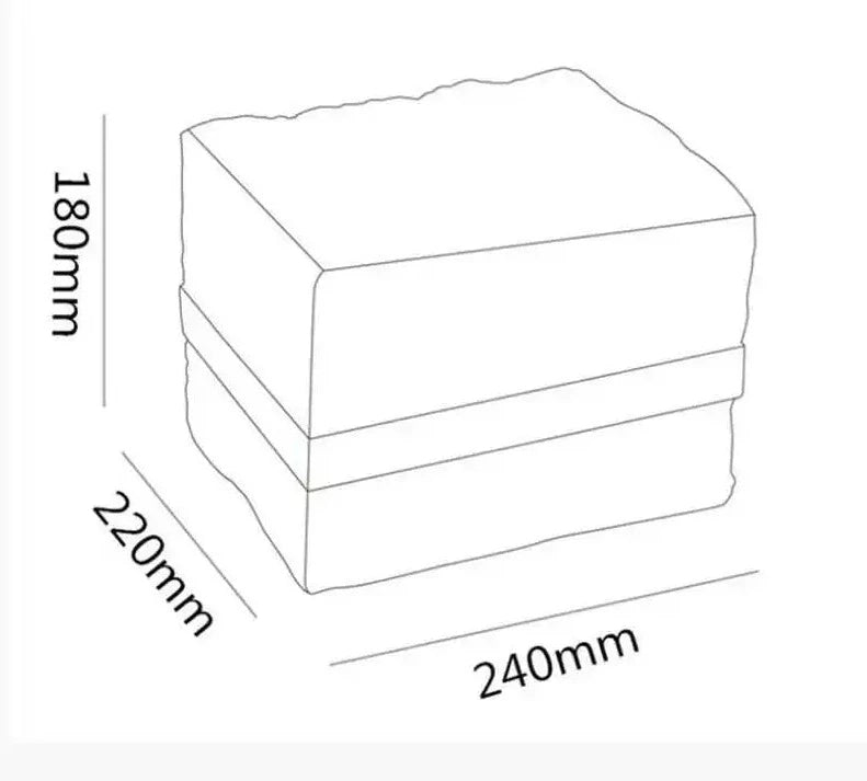 Lampe LED carrée en pierre pour jardin de villa