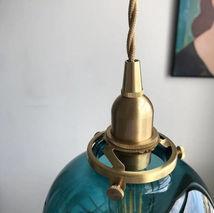 Lámpara de cocina moderna con bola de cristal