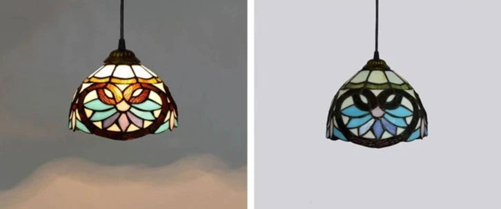Lámpara colgante de cristal Tiffany
